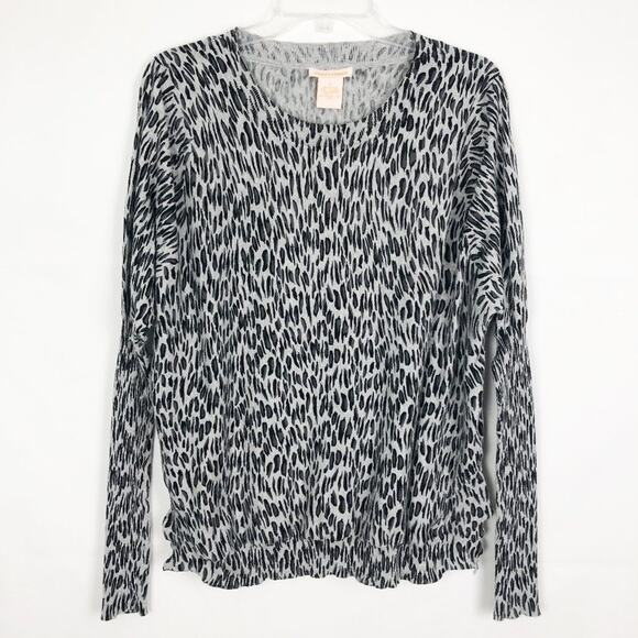 Sweet RomeovAnimal Print Sweater Size Small - Picture 1 of 10